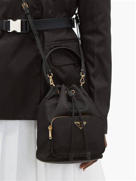 pouch prada nylon bucket bag|prada nylon backpack.